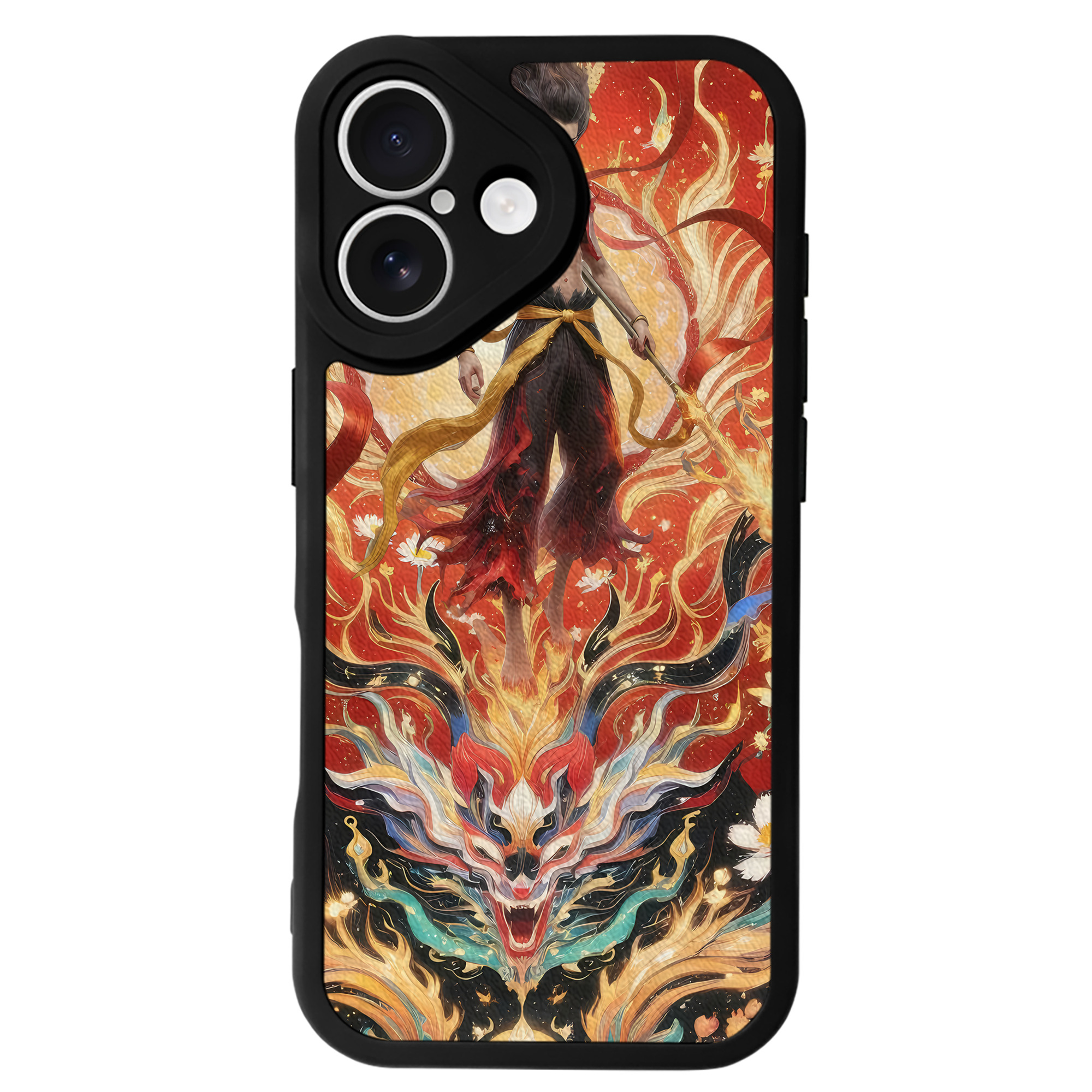 （画像用） Ne Zha 2 ナタ 魔童の大暴れ 【iPhone 16シリーズ対応】シリコンスマホケース（レザー調） 材質：シリコン